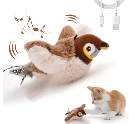 USB Charged Fluttering Bird Cat Toy