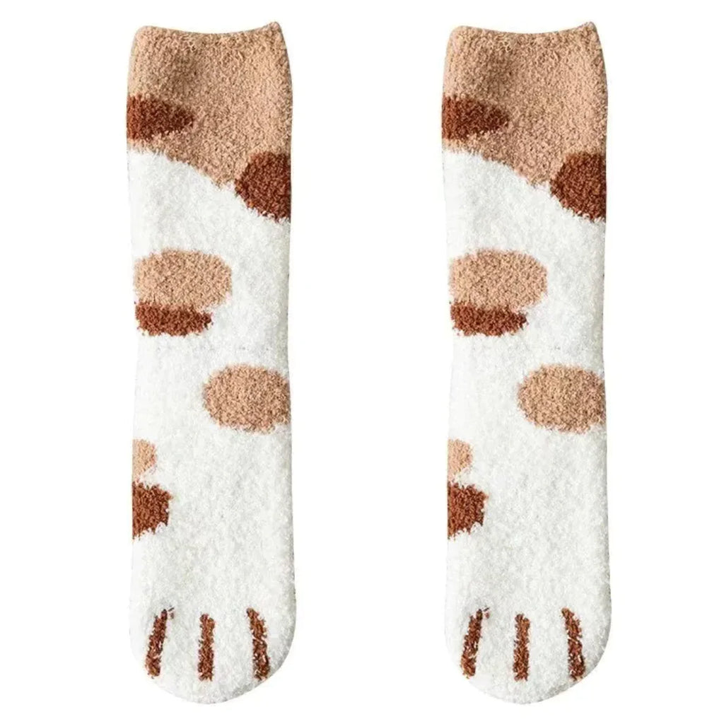 Women's Cat Paw Fleece Socks